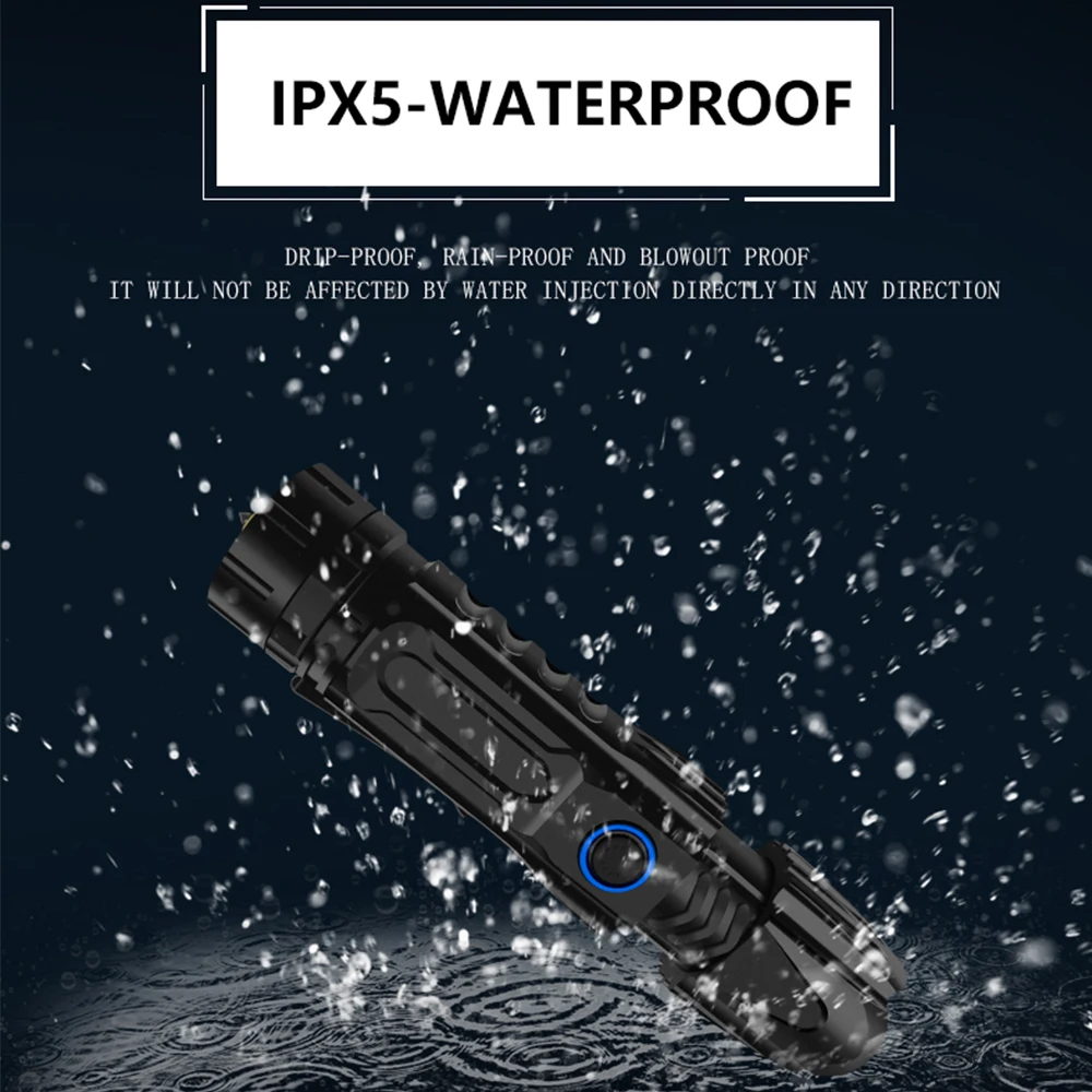 Powerful XHP90.2 Xlamp Flashlight Tactical Flashlight USB Rechargeable Torch Waterproof Torch Smart Chip Control 26650 battery
Powerful XHP90.2 Xlamp Flashlight Tactical Flashlight USB Rechargeable Torch Waterproof Torch Smart Chip Control 26650 battery