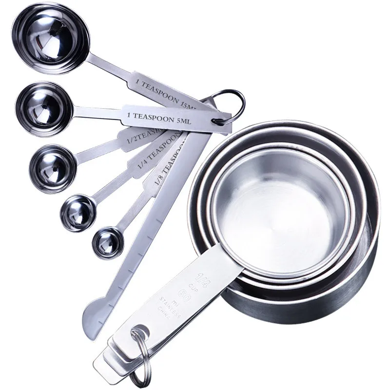 8/10Pcs Stainless Steel Measuring Cups and Spoons Set Deluxe Premium Stackable Tablespoons Home Tools Kitchen Accessories
8/10Pcs Stainless Steel Measuring Cups and Spoons Set Deluxe Premium Stackable Tablespoons Home Tools Kitchen Accessories