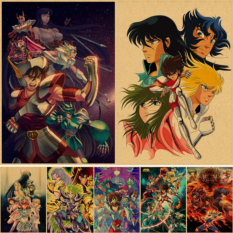 Постер из крафт-бумаги аниме «Saint Seiya», классическое Ретро украшение для детской комнаты, подарок с рисунком
Постер из крафт-бумаги аниме «Saint Seiya», классическое Ретро украшение для детской комнаты, подарок с рисунком