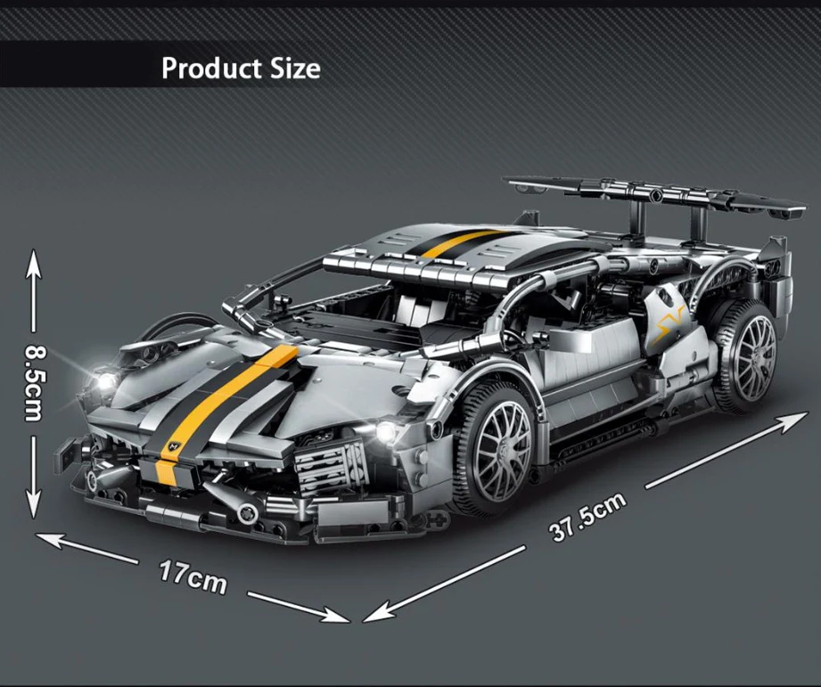 MOC 023015 Supercar Building Block Racing 1337PCS 1:14 Model Assembled Birthday Gift Toys For Children
MOC 023015 Supercar Building Block Racing 1337PCS 1:14 Model Assembled Birthday Gift Toys For Children