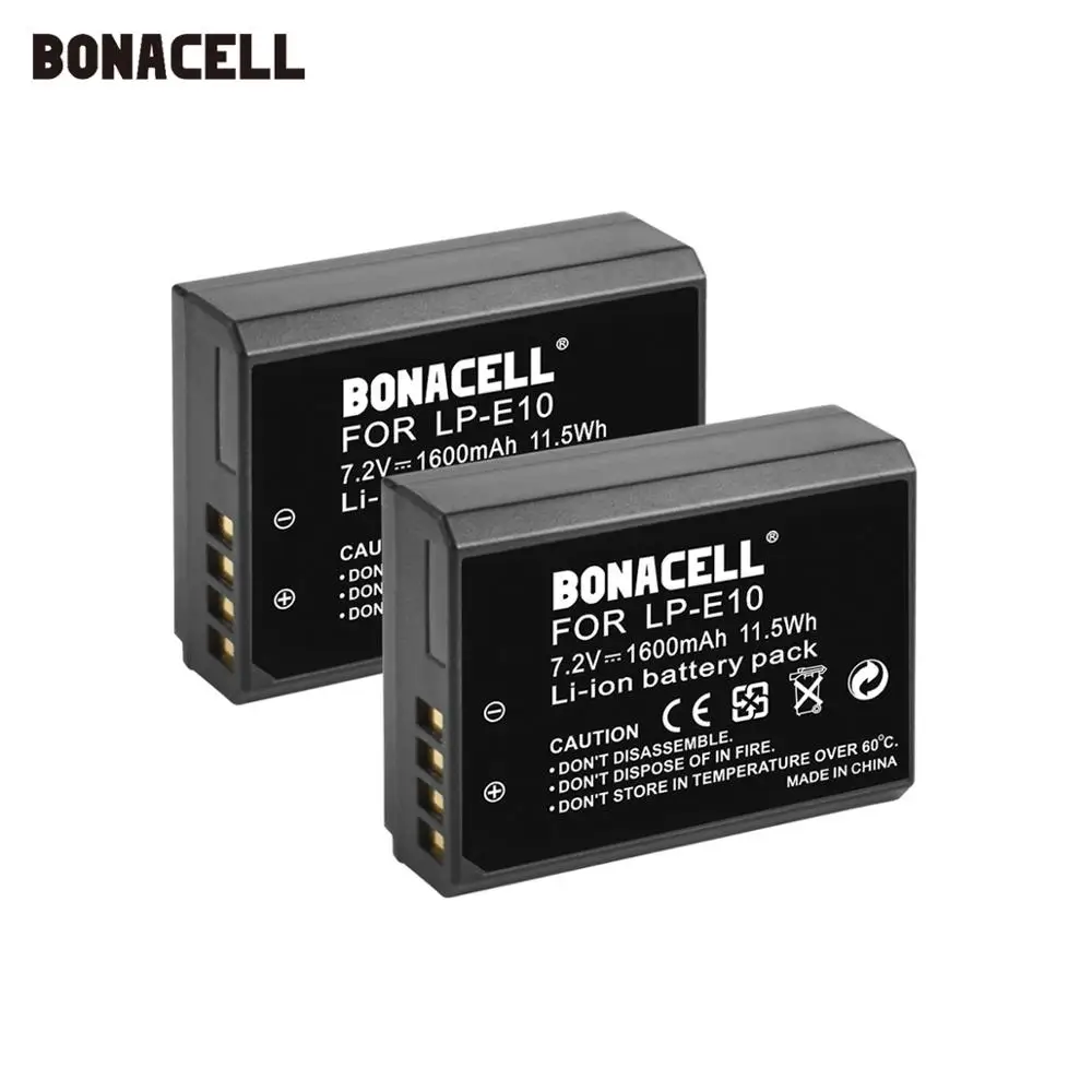 Запасной аккумулятор для Фотоаппарата Canon LP E10 1600 мАч совместим с EOS Rebel T3 T5 T6 Kiss X50