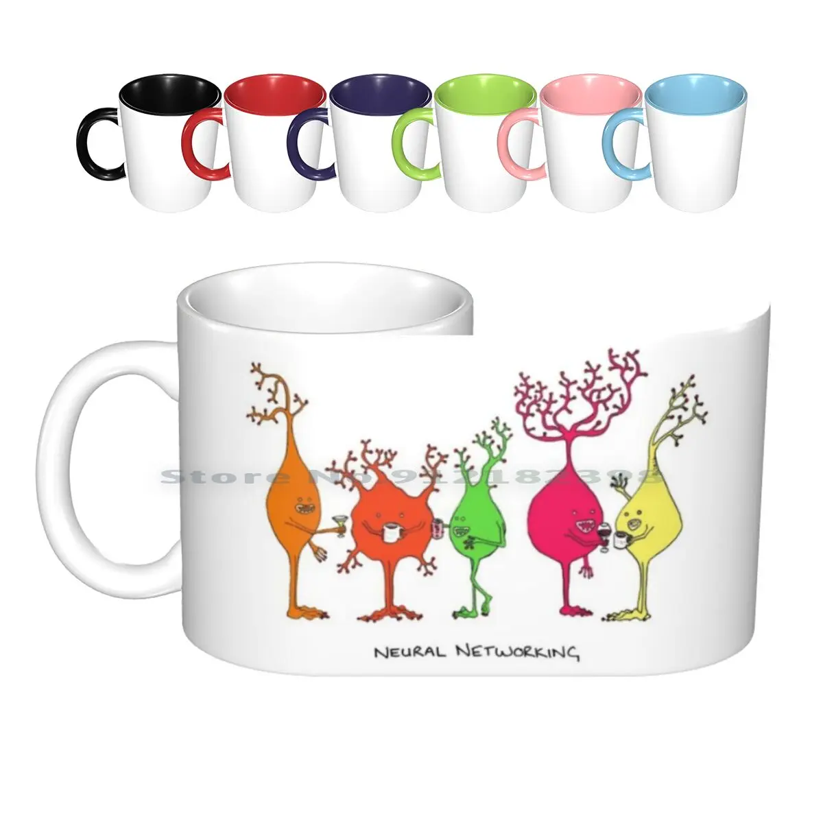

Neural Ceramic Mugs Coffee Cups Milk Tea Mug Cells Cell Biology Bioscience Brain Cell Brain Neuron Neurone Glia Astrocyte