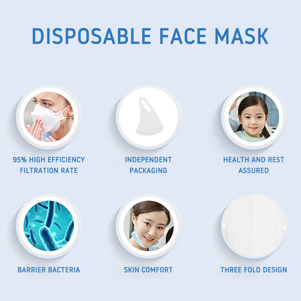 50/100pcs Disposable Mask Face Mouth Breathable Anti-fog Facial Protective Cover One Time Masks Stereo Fashion Mask
50/100pcs Disposable Mask Face Mouth Breathable Anti-fog Facial Protective Cover One Time Masks Stereo Fashion Mask