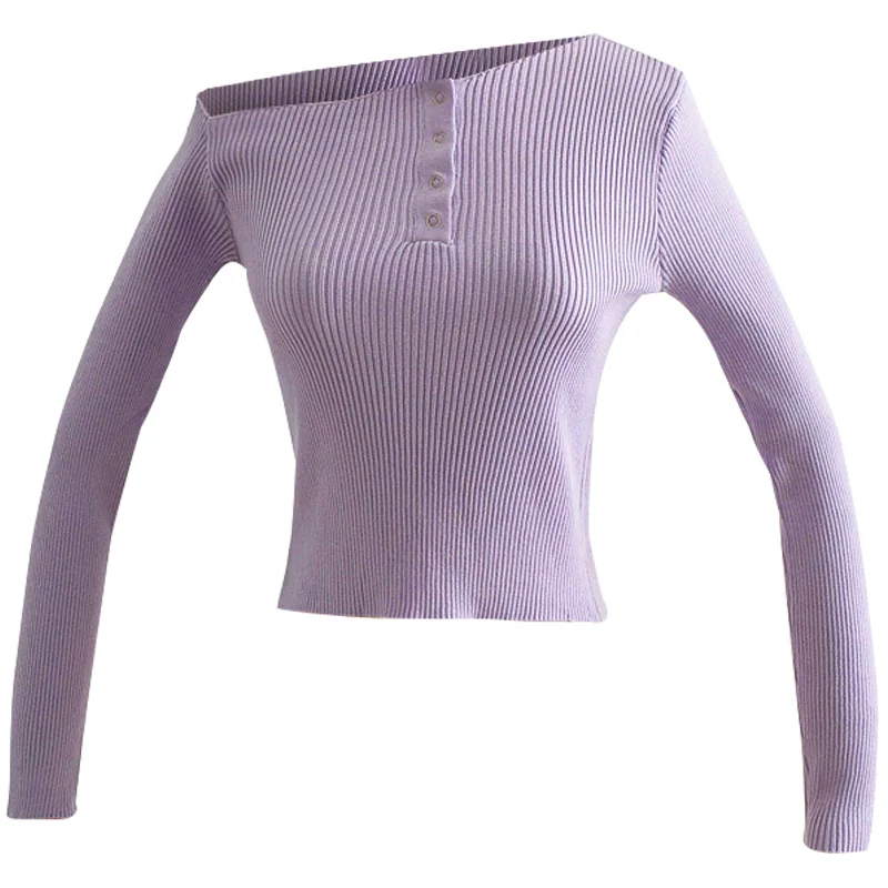 WOMENGAGA Korean Fashion Skew Collar Long Sleeve Slim Knitted Tops Women Autumn Solid Color Screw Thread Bottomed Top MZF9 
WOMENGAGA Korean Fashion Skew Collar Long Sleeve Slim Knitted Tops Women Autumn Solid Color Screw Thread Bottomed Top MZF9