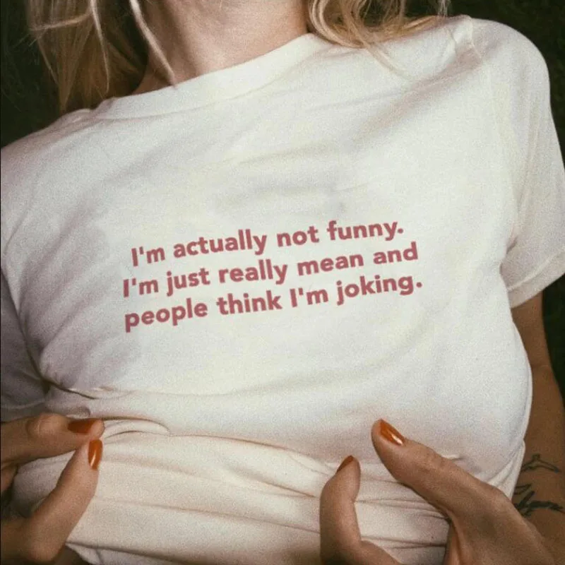 Interesting and Personalized Text Print Female Casual Harajuku T-shirt Women Funny Female T Shirts Cartoon Top Summer Casual
Interesting and Personalized Text Print Female Casual Harajuku T-shirt Women Funny Female T Shirts Cartoon Top Summer Casual