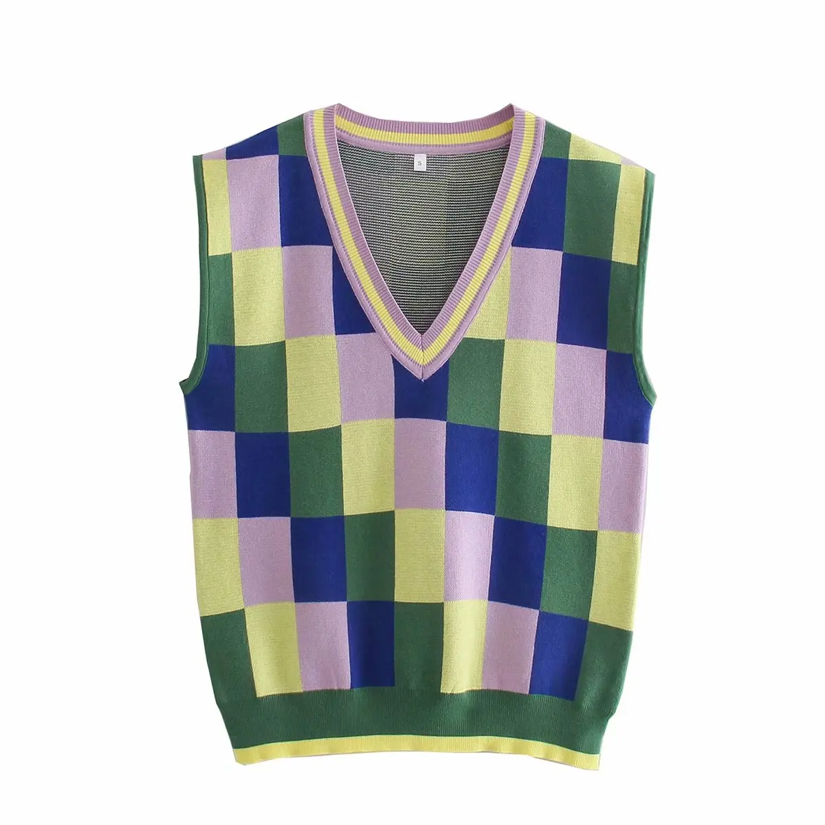 New Women Vogue Knitted Checkered Tank Top Vintage V-Neck Sleeveless Sweater Vest Female Pullover Chic Tops
New Women Vogue Knitted Checkered Tank Top Vintage V-Neck Sleeveless Sweater Vest Female Pullover Chic Tops