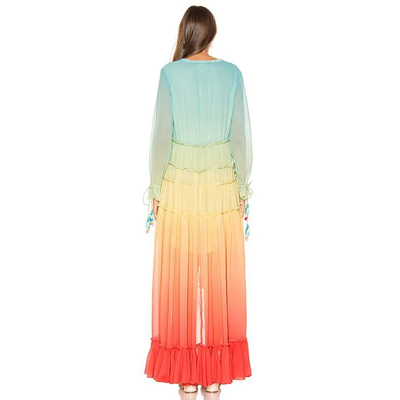 Beach Tunics Bikini Cover Up Dress Beachwear For Women Swimsuit Skirt Pareo Swim New Rainbow Gradual Printed Neck Print Acetate
Beach Tunics Bikini Cover Up Dress Beachwear For Women Swimsuit Skirt Pareo Swim New Rainbow Gradual Printed Neck Print Acetate