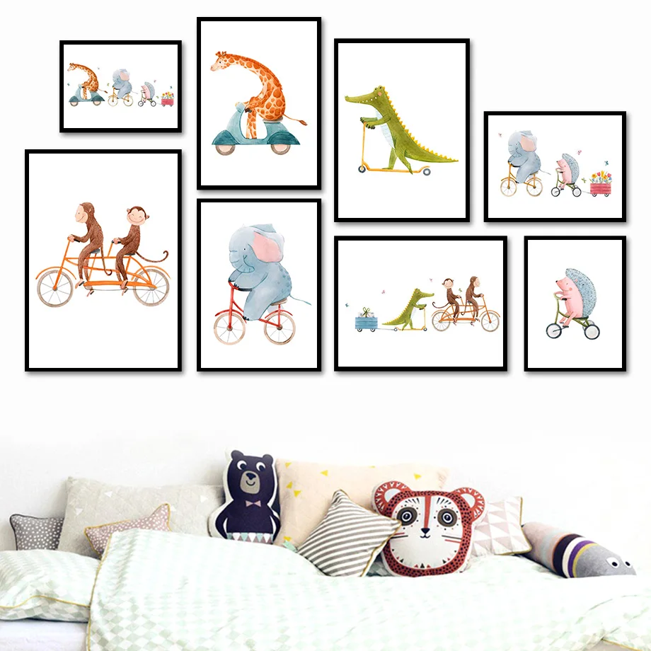 Cute Giraffe Crocodile Elephant Bicycle Scooter Wall Art Canvas Painting Nordic Posters And Prints Wall Pictures Kids Room Decor
Cute Giraffe Crocodile Elephant Bicycle Scooter Wall Art Canvas Painting Nordic Posters And Prints Wall Pictures Kids Room Decor