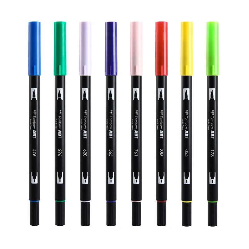 Japan TOMBOW AB-T Calligraphy Brush Pen 108 Colors Double Heads Watercolor Marker Pen For Drawing Writing School Art Supplies
Japan TOMBOW AB-T Calligraphy Brush Pen 108 Colors Double Heads Watercolor Marker Pen For Drawing Writing School Art Supplies