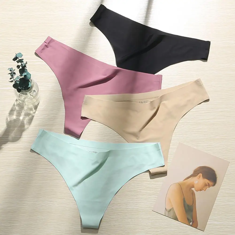 Sexy Ice Silk Thin Low Waist Seamless G-string Thong Panties Underwear for Daily Wear
Sexy Ice Silk Thin Low Waist Seamless G-string Thong Panties Underwear for Daily Wear
