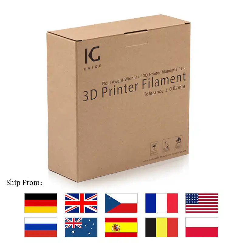 KAIGE PLA 1.75MM 5KG PETG/PLA/SPLA/SILK/TPU Filament Sublimation Blanks Environmental Friendly 1KG/Roll FDM 3D Printer Filament
