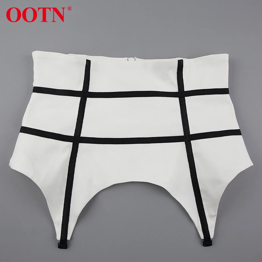 OOTN 2021 Fashion Harness Girdles Plaid Corset Women Belt Cummerbunds Clothing Accesoories White Female Decorations | Аксессуары для