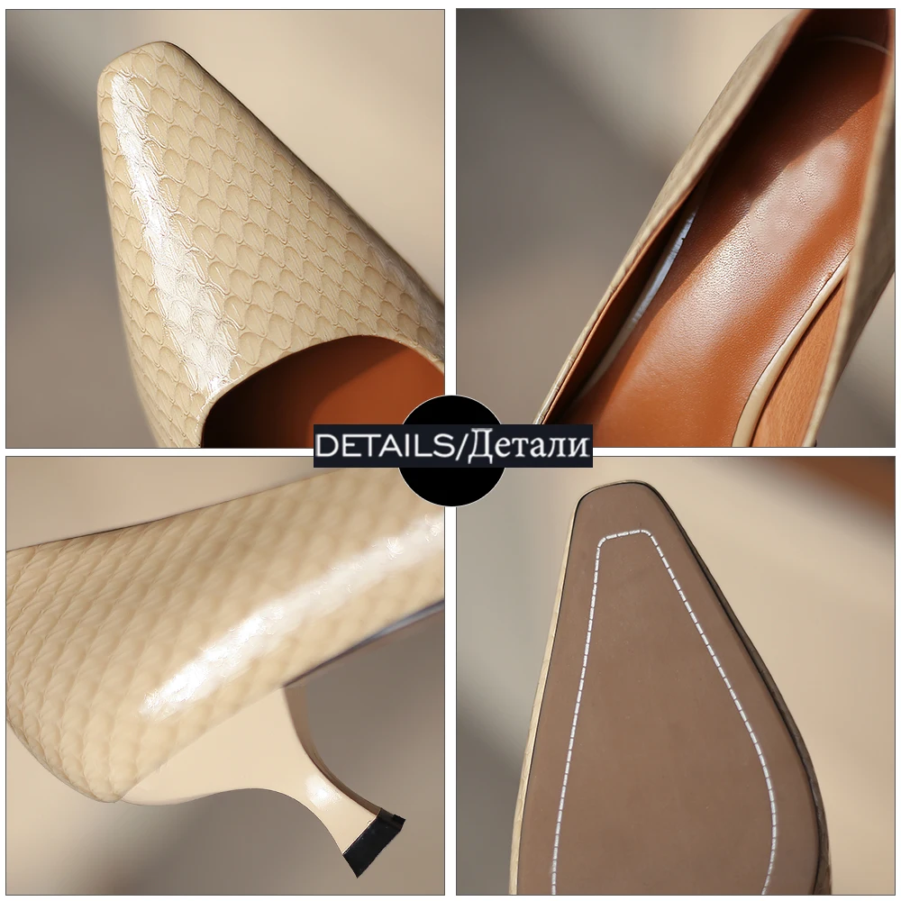 WETKIS Women Genuine Leather Pumps Pointed Toe Slip On Square Toe Footwear Party Pumps Stiletto Heels Spring Summer Shoes 2021
WETKIS Women Genuine Leather Pumps Pointed Toe Slip On Square Toe Footwear Party Pumps Stiletto Heels Spring Summer Shoes 2021