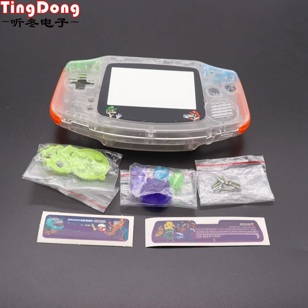 Clear Shell Housing for Gameboy Advance for GBA Shell Cover Case replacement with Glass Screen Len and Color Buttons
Clear Shell Housing for Gameboy Advance for GBA Shell Cover Case replacement with Glass Screen Len and Color Buttons