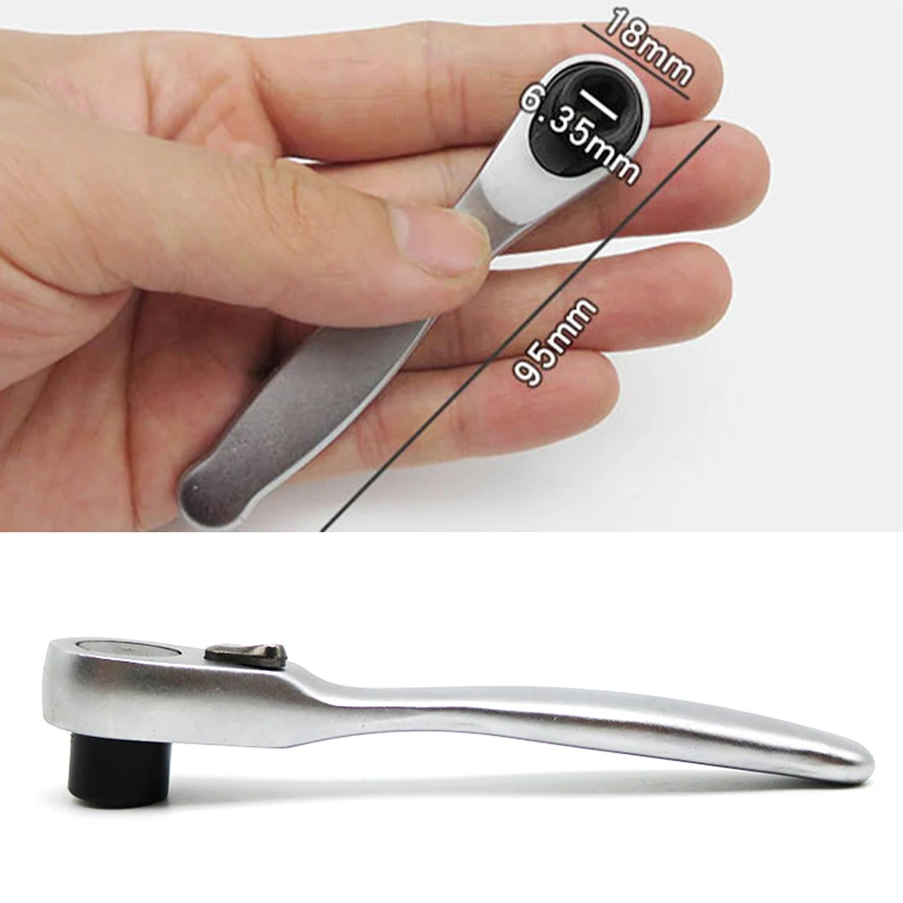 1/4inch Quick Release Hand Tool Auto Socket Wrench 72 Teeth Ratchet Single Head Spanner Hex Bit Square Mini Unblocking Steel
1/4inch Quick Release Hand Tool Auto Socket Wrench 72 Teeth Ratchet Single Head Spanner Hex Bit Square Mini Unblocking Steel