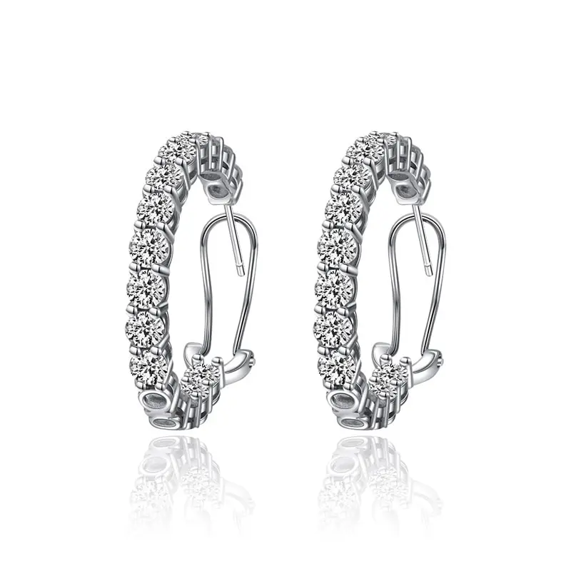 Jazaz Fine 100% 925 Sterling Silver Jewelry Earrings for Women 4mm Created Moissanite Diamond Clip Earrings Lady Wholesale B0768
Jazaz Fine 100% 925 Sterling Silver Jewelry Earrings for Women 4mm Created Moissanite Diamond Clip Earrings Lady Wholesale B0768