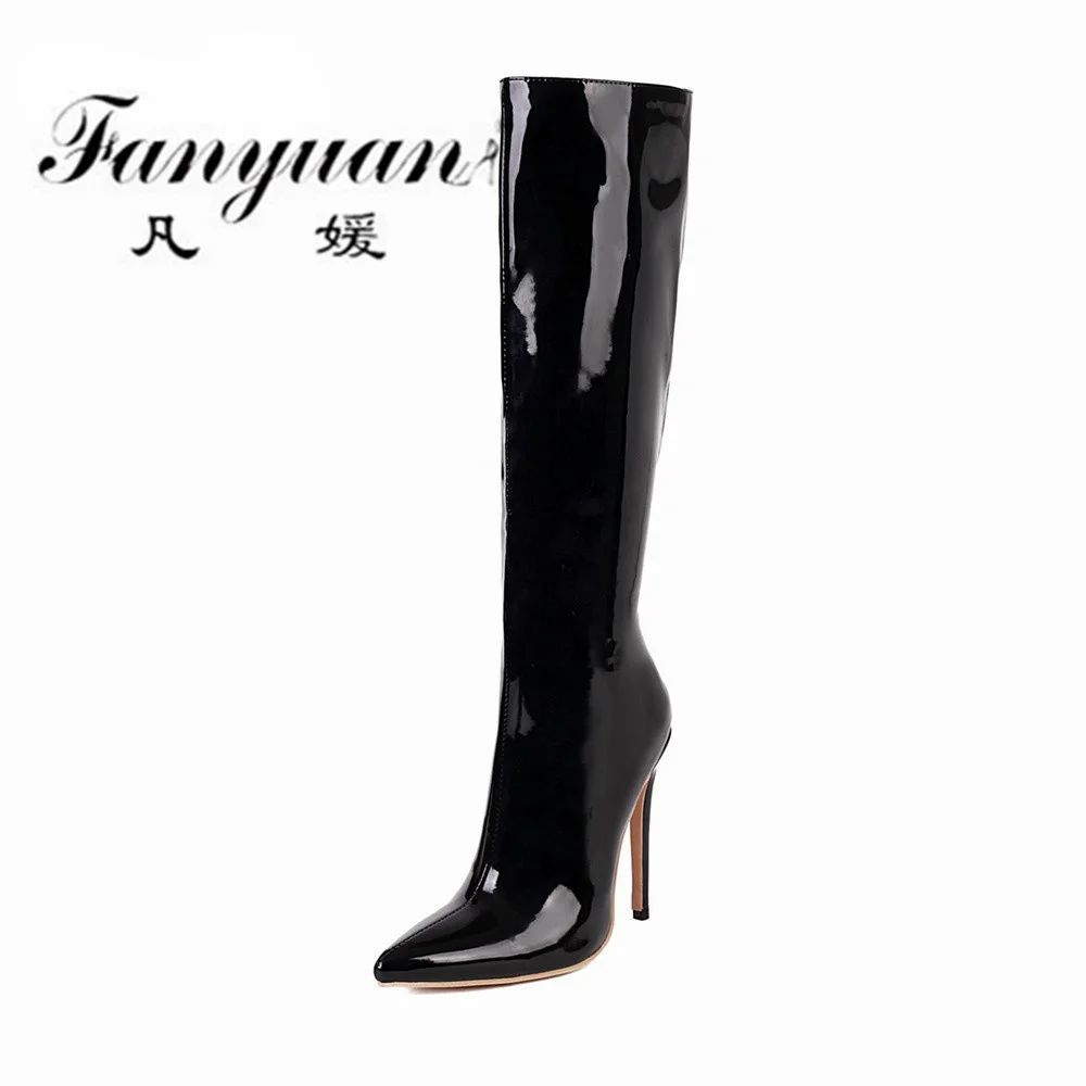 Fanyuan Sexy Women Knee Hight Modern Boots PU Leather Women Shoes Thin Heels Women Pumps Pointed Toe Zipper Women Winter Boots
Fanyuan Sexy Women Knee Hight Modern Boots PU Leather Women Shoes Thin Heels Women Pumps Pointed Toe Zipper Women Winter Boots