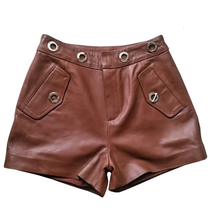 Spring autumn sheepskin shorts women's new 2020 sheepskin shorts high quality leather shorts women's original street Brown
Spring autumn sheepskin shorts women's new 2020 sheepskin shorts high quality leather shorts women's original street Brown