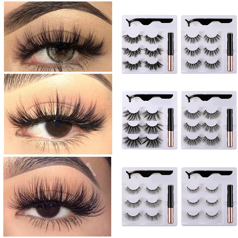 3 Pairs/Set 3D Magnetic Eyeliner Liquid False Eyelashes Tweezers Set Magnet Eyelashes Lasting Handmade Mink Eyelash Makeup Tool
3 Pairs/Set 3D Magnetic Eyeliner Liquid False Eyelashes Tweezers Set Magnet Eyelashes Lasting Handmade Mink Eyelash Makeup Tool
