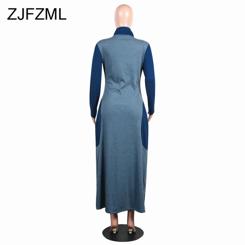 Color Block Spliced Sexy Plus Size Dress Women High Necked Long Sleeve Long Maxi Dress Autumn Winter Female Fit And Flare Dress
Color Block Spliced Sexy Plus Size Dress Women High Necked Long Sleeve Long Maxi Dress Autumn Winter Female Fit And Flare Dress