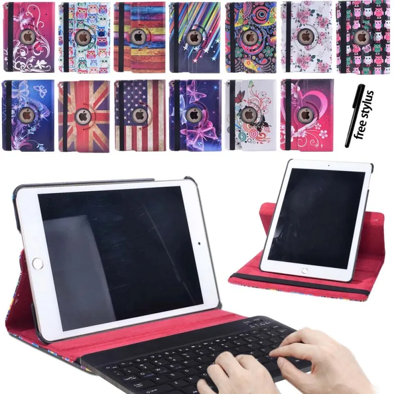 For iPad Air1/2 Pro 9.7 Smart Tablet cover Rotating 360°with Auto Wake Up Sleep Flip PU Leather Stand Case+Bluetooth keyboard
For iPad Air1/2 Pro 9.7 Smart Tablet cover Rotating 360°with Auto Wake Up Sleep Flip PU Leather Stand Case+Bluetooth keyboard