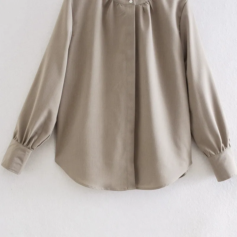 Alldoke 2021 Spring Summer Vintage Blouse Women Stand Puff Sleeve Shirts Woman Khaki Elegant Fashion Casual Blusa Blusas Mujer
Alldoke 2021 Spring Summer Vintage Blouse Women Stand Puff Sleeve Shirts Woman Khaki Elegant Fashion Casual Blusa Blusas Mujer