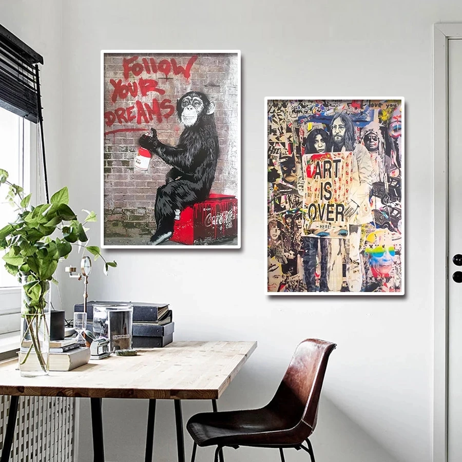Banksy Monkey Modular Canvas Painting Posters Prints Quadros Wall Art Street Graffiti Picture Living Room Home Decor Cuadros
Banksy Monkey Modular Canvas Painting Posters Prints Quadros Wall Art Street Graffiti Picture Living Room Home Decor Cuadros