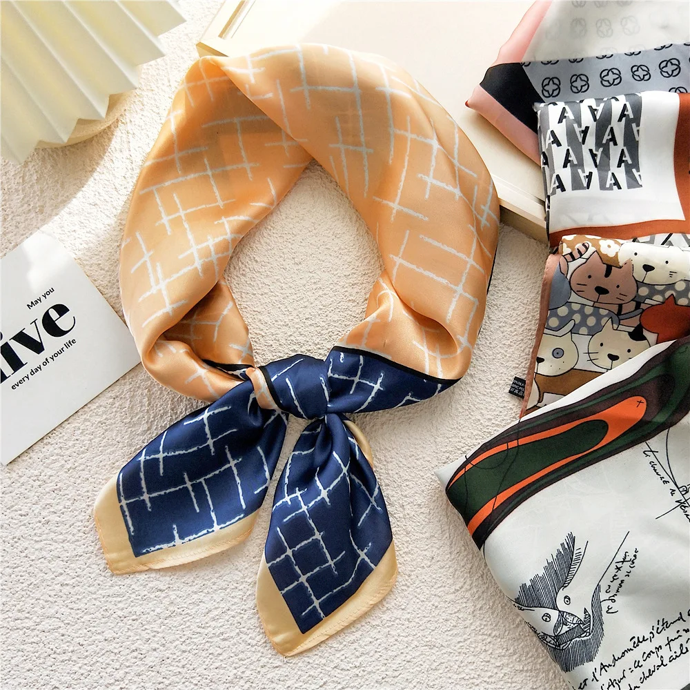 Female Silk Neck Scarf 70*70cm Square Hair Scarves Foulard Head Brand Shawls And Wraps Neckerchief Bandana Hijab
Female Silk Neck Scarf 70*70cm Square Hair Scarves Foulard Head Brand Shawls And Wraps Neckerchief Bandana Hijab