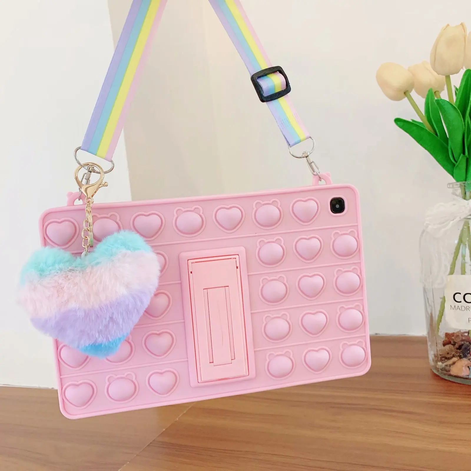 Силиконовый чехол с подставкой и ремешком для Ipad 9, 2021
Силиконовый чехол с подставкой и ремешком для Ipad 9, 2021