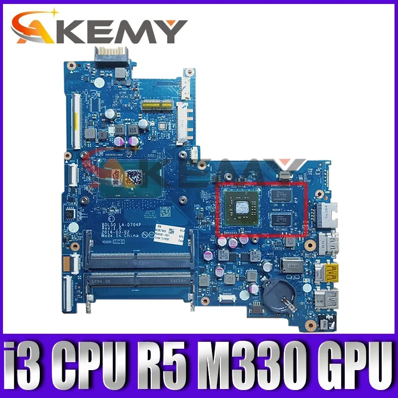 BDL50 LA-D704P For HP TPN-C125 250 G5 15-AC 15-AY Laptop Motherboard With i3 CPU R5 M330 GPU 2G-GPU 909167-001 909167-601 Tested
BDL50 LA-D704P For HP TPN-C125 250 G5 15-AC 15-AY Laptop Motherboard With i3 CPU R5 M330 GPU 2G-GPU 909167-001 909167-601 Tested