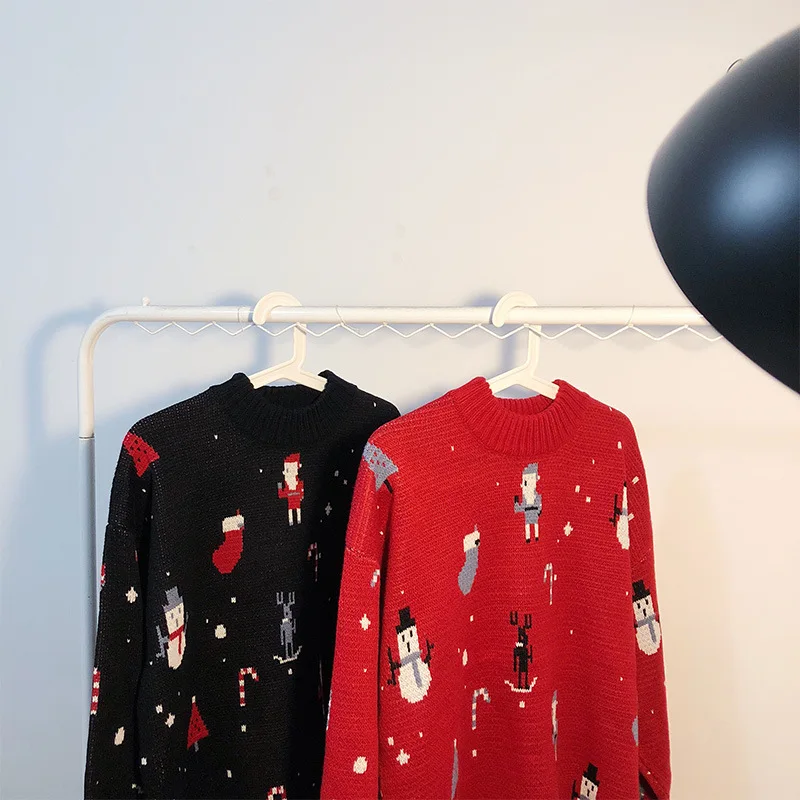 Christmas Sweater Men/Women O-Neck Printing Pixel Fashion Pullover Couple Xmas Casual Warm Pull Ribbed Hem
Christmas Sweater Men/Women O-Neck Printing Pixel Fashion Pullover Couple Xmas Casual Warm Pull Ribbed Hem