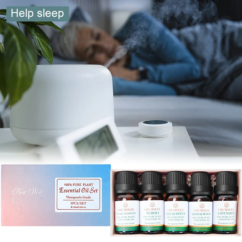 Chumolee 10ML Flower Serie 5pcs Sets Lavender Jasmine Neroli Cherry Blossoms Nutmeg Essential Oil for Diffuser
Chumolee 10ML Flower Serie 5pcs Sets Lavender Jasmine Neroli Cherry Blossoms Nutmeg Essential Oil for Diffuser