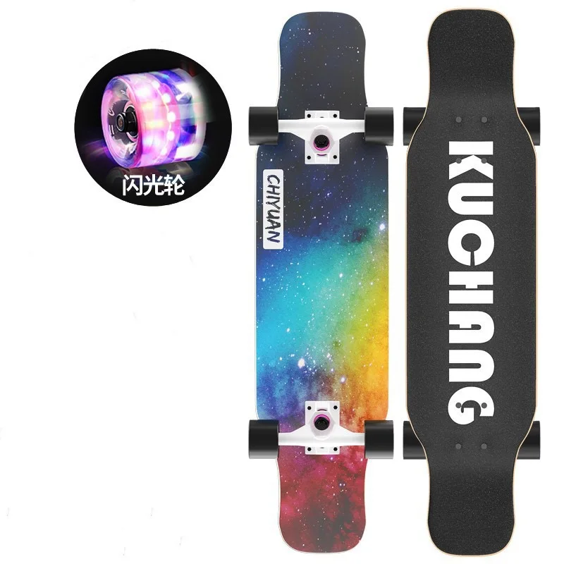 Children Long Board Cruiser Skateboard Flash Wheel 7-Tier Maple Deck Skate Boards Fashion Freestyle Dance Sport Skate Scooter
Children Long Board Cruiser Skateboard Flash Wheel 7-Tier Maple Deck Skate Boards Fashion Freestyle Dance Sport Skate Scooter