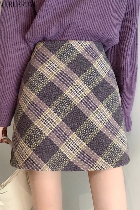 WERUERUYU 2020 Designer Skirt Women'sDouble Breasted Tweed Wool Houndstooth Mini Skirt
WERUERUYU 2020 Designer Skirt Women'sDouble Breasted Tweed Wool Houndstooth Mini Skirt