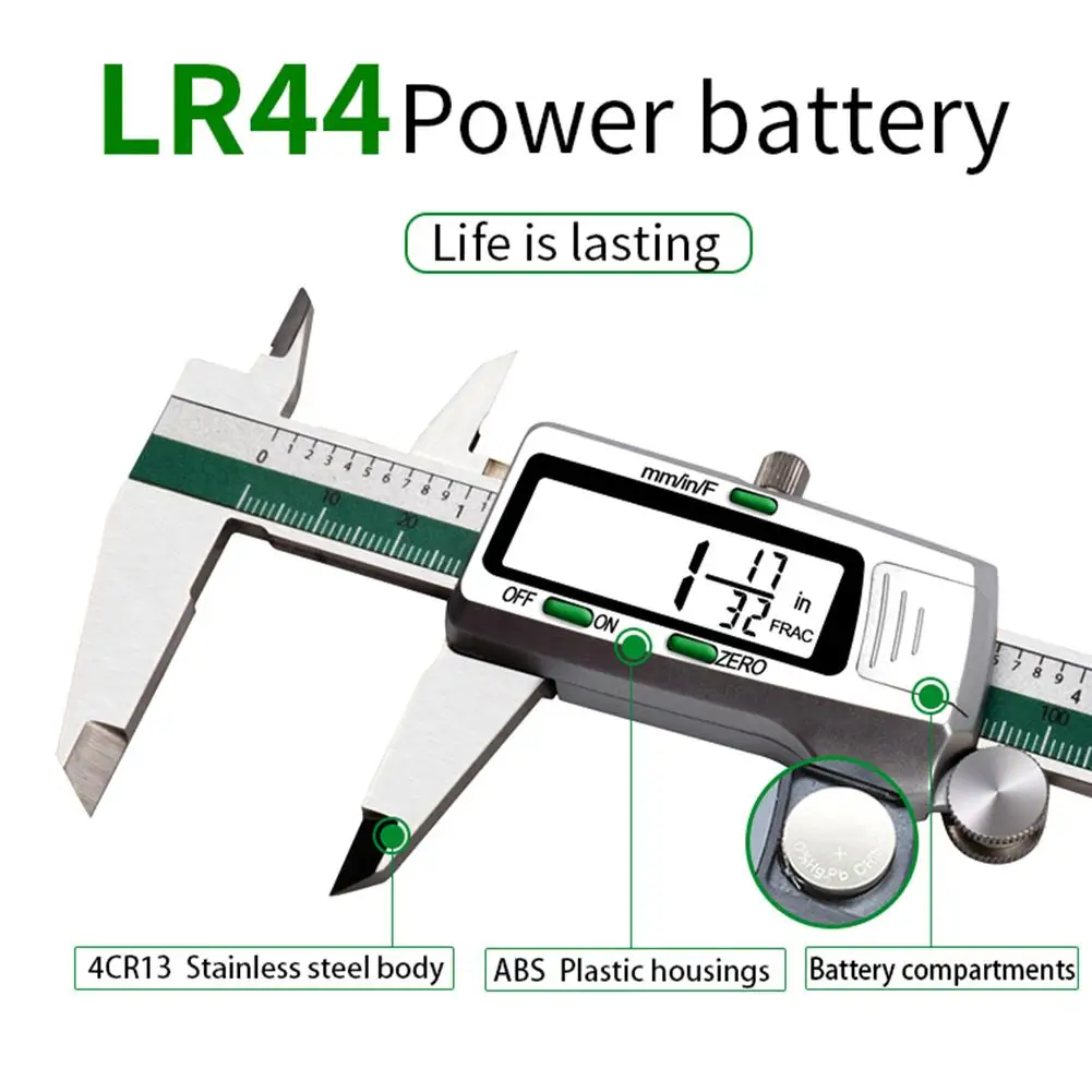 Stainless Steel Vernier Calipers Micrometer LCD Digital Display Measuring Instruments for Installation Renovation Work
Stainless Steel Vernier Calipers Micrometer LCD Digital Display Measuring Instruments for Installation Renovation Work