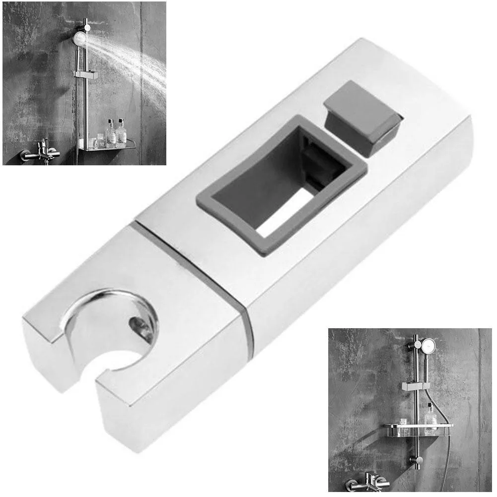 Adjustable Chrome Bathroom Shower Head Holder Riser Rail Bracket Slider Bathroom Accessories Shower Slide Rail Bar Holder Clamp
Adjustable Chrome Bathroom Shower Head Holder Riser Rail Bracket Slider Bathroom Accessories Shower Slide Rail Bar Holder Clamp