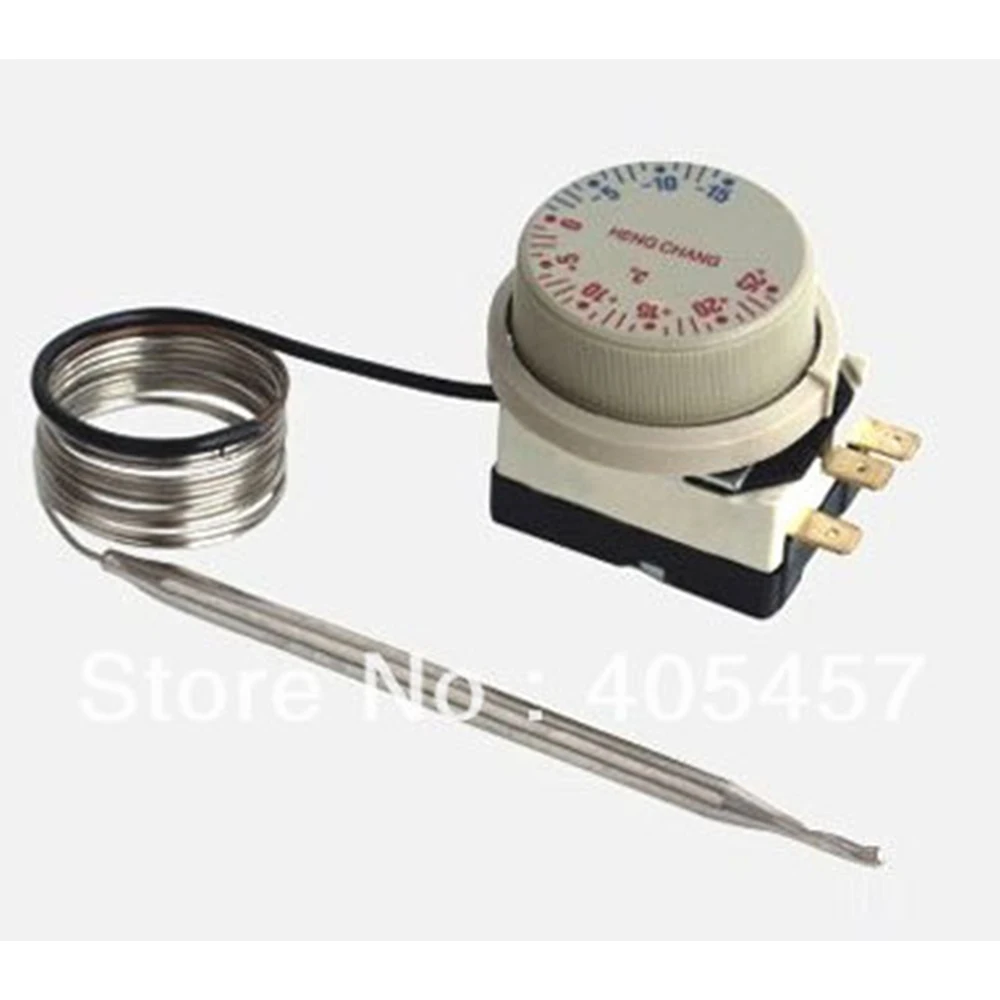 -15 - 25 Degree Celsius Capillary Dial Thermostat - 3-pin Adjustable Low-temperature Control Switch for Freezer Fridge(10PCS)
-15 - 25 Degree Celsius Capillary Dial Thermostat - 3-pin Adjustable Low-temperature Control Switch for Freezer Fridge(10PCS)