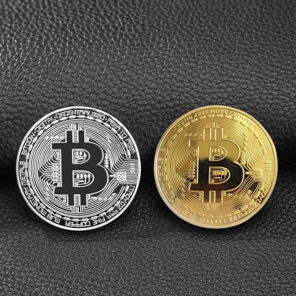 

1PCS Creative Souvenir Gold Plated Bitcoin Coin Physical Gold Collectible BTC Coin Art Collection Physical Commemorative Gift