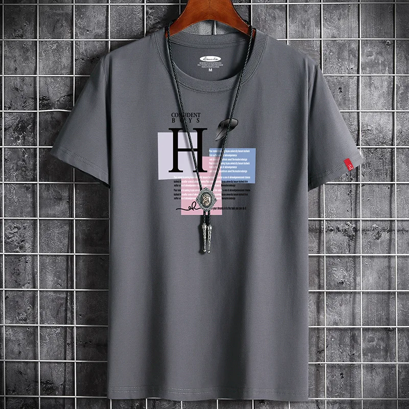 New summer men's t-shirt oversize cotton letter print t shirt for men causal o-neck short sleeve basic tshirt high quality
New summer men's t-shirt oversize cotton letter print t shirt for men causal o-neck short sleeve basic tshirt high quality