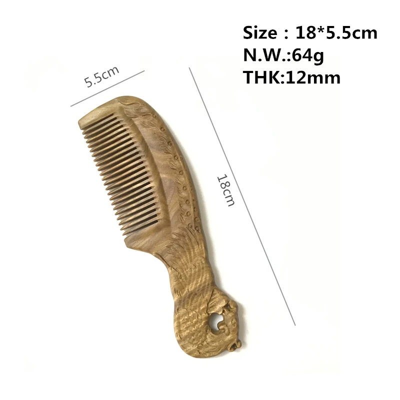 Hand Carved Natural Green Sandalwood Hair Combs - Anti-Static Sandalwood Scent Natural Hair Wooden Comb
Hand Carved Natural Green Sandalwood Hair Combs - Anti-Static Sandalwood Scent Natural Hair Wooden Comb
