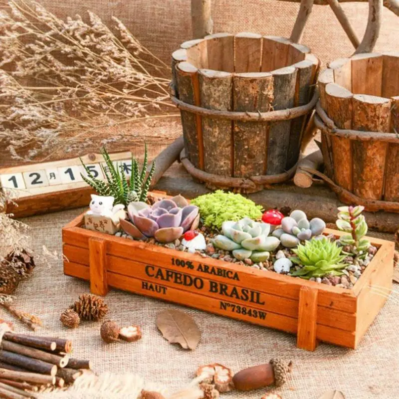 Vintage Wooden Succulent Wooden Box Ornaments For Household Rectangular Succulent Flower Pots
Vintage Wooden Succulent Wooden Box Ornaments For Household Rectangular Succulent Flower Pots
