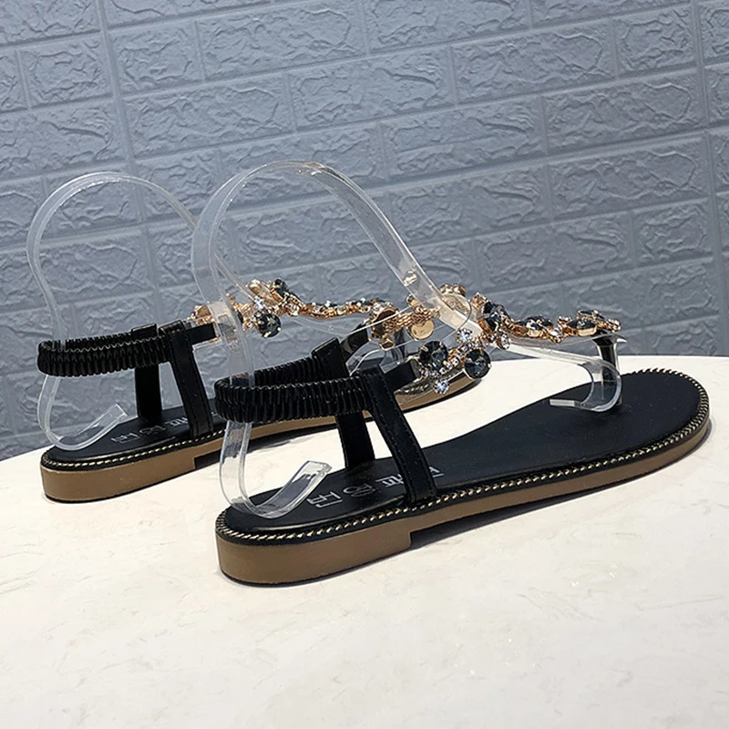 Women Sandals 2021 Luxury Designer Crystal Decoration Fashion Bohemia Flat Flip-toe Shoes Beach Elegant Light Female Sandals
Women Sandals 2021 Luxury Designer Crystal Decoration Fashion Bohemia Flat Flip-toe Shoes Beach Elegant Light Female Sandals