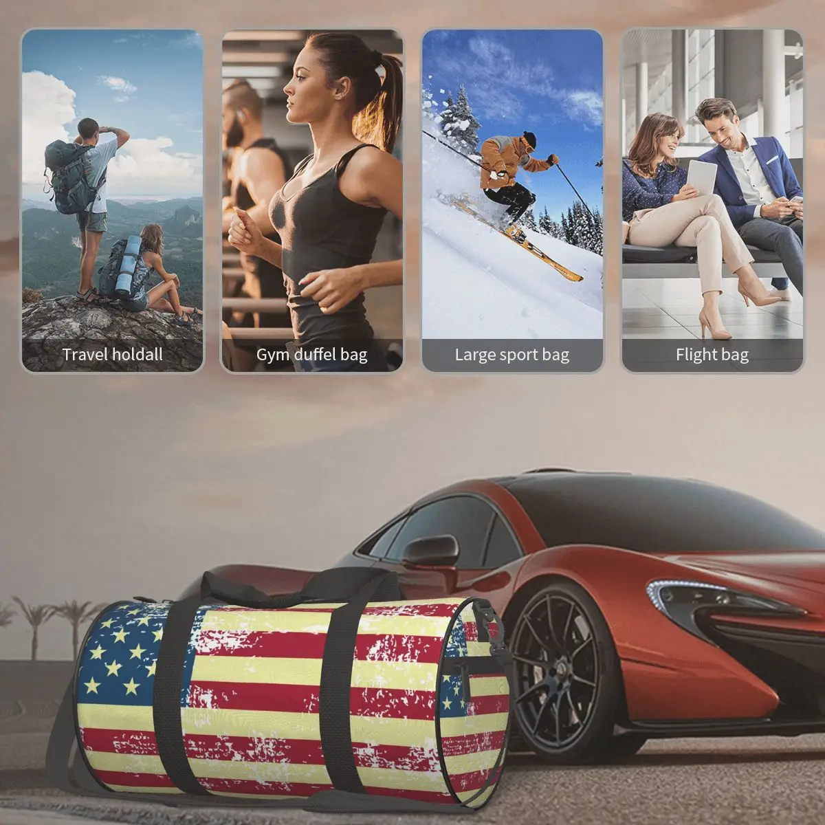 Travel Bag American US Flag Weekend Duffle Bag Fashion Multifunctional Hand Luggage Shoulder Bag Drop shipping
Travel Bag American US Flag Weekend Duffle Bag Fashion Multifunctional Hand Luggage Shoulder Bag Drop shipping