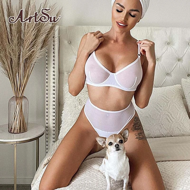 Artsu Push Up Underwire Sexy Lingerie Set Lace Mesh Sheer Bra Underwear Bra and Panty Set Thong High Waist Lingerie
Artsu Push Up Underwire Sexy Lingerie Set Lace Mesh Sheer Bra Underwear Bra and Panty Set Thong High Waist Lingerie