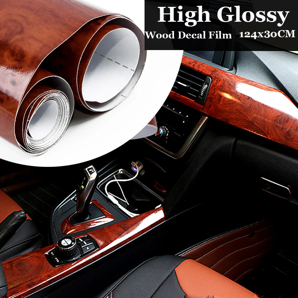 High Glossy Wood Grain Vinyl Sticker Decal Car Internal DIY Film Automobiles Accessories Car Sticker 30x124CM
High Glossy Wood Grain Vinyl Sticker Decal Car Internal DIY Film Automobiles Accessories Car Sticker 30x124CM