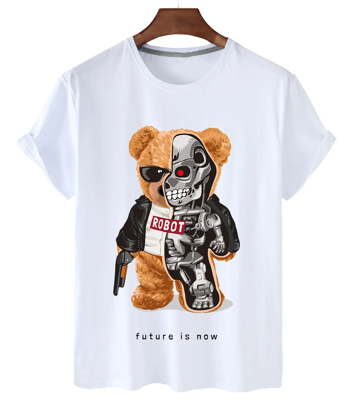 Men's Fashion Future Is Now Letter Print Top Tees Summer Graphic Casual Short Sleeve Robot Bear T-shirt Clothes 
Men's Fashion Future Is Now Letter Print Top Tees Summer Graphic Casual Short Sleeve Robot Bear T-shirt Clothes
