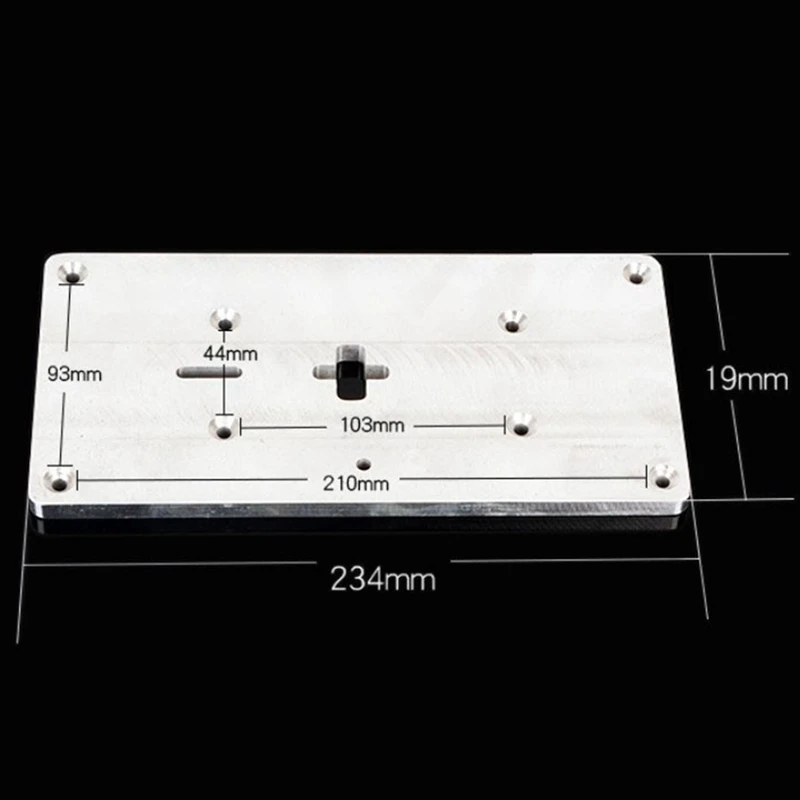 Aluminum Plunge Router Table Insert Plate Small Size Multifuctional Household for Electric Curve Saw Woodworking Tool | Инструменты