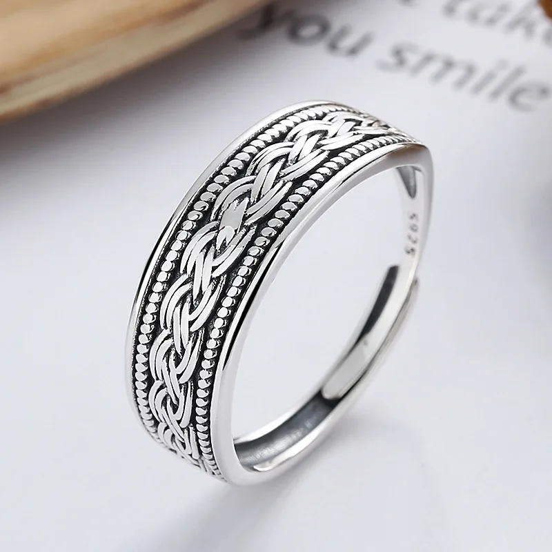 FANRU S925 Sterling Silver Fashionable Vintage Style Link Cross-Open Ring Resizable Punk 925 Silver Couple Jewelry Women's Ring
FANRU S925 Sterling Silver Fashionable Vintage Style Link Cross-Open Ring Resizable Punk 925 Silver Couple Jewelry Women's Ring