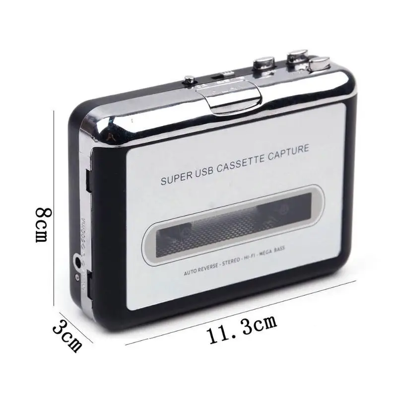 New Cassette Player USB Walkman Cassette Tape Music Audio to MP3 Converter Player Save MP3 File to USB Flash/USB Drive
New Cassette Player USB Walkman Cassette Tape Music Audio to MP3 Converter Player Save MP3 File to USB Flash/USB Drive