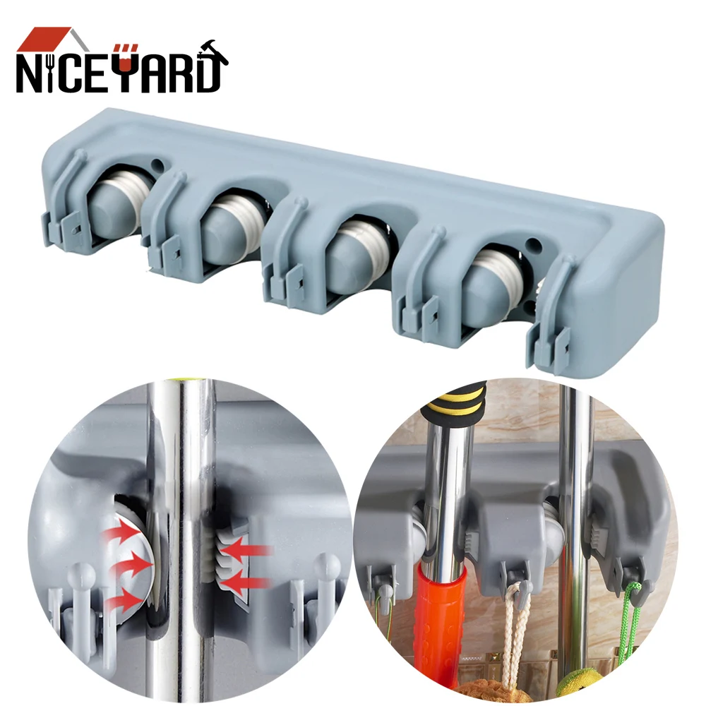 NICEYARD Magic Mop Holder Plastic Wall Mounted Broom Holder Multi-Functional Storage Holder 3 Styles
NICEYARD Magic Mop Holder Plastic Wall Mounted Broom Holder Multi-Functional Storage Holder 3 Styles